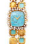 IWC Yellow Gold Turquoise & Diamond Watch