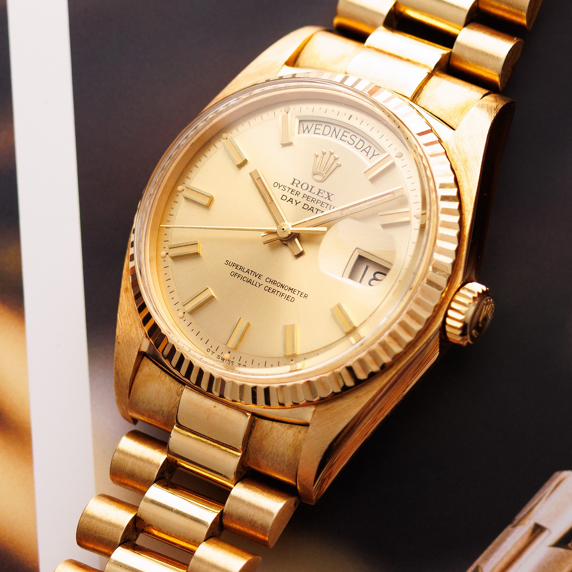 Rolex - Rolex Yellow Gold Vintage Day Date Ref. 1803 with Wide Boy Dial - The Keystone Watches