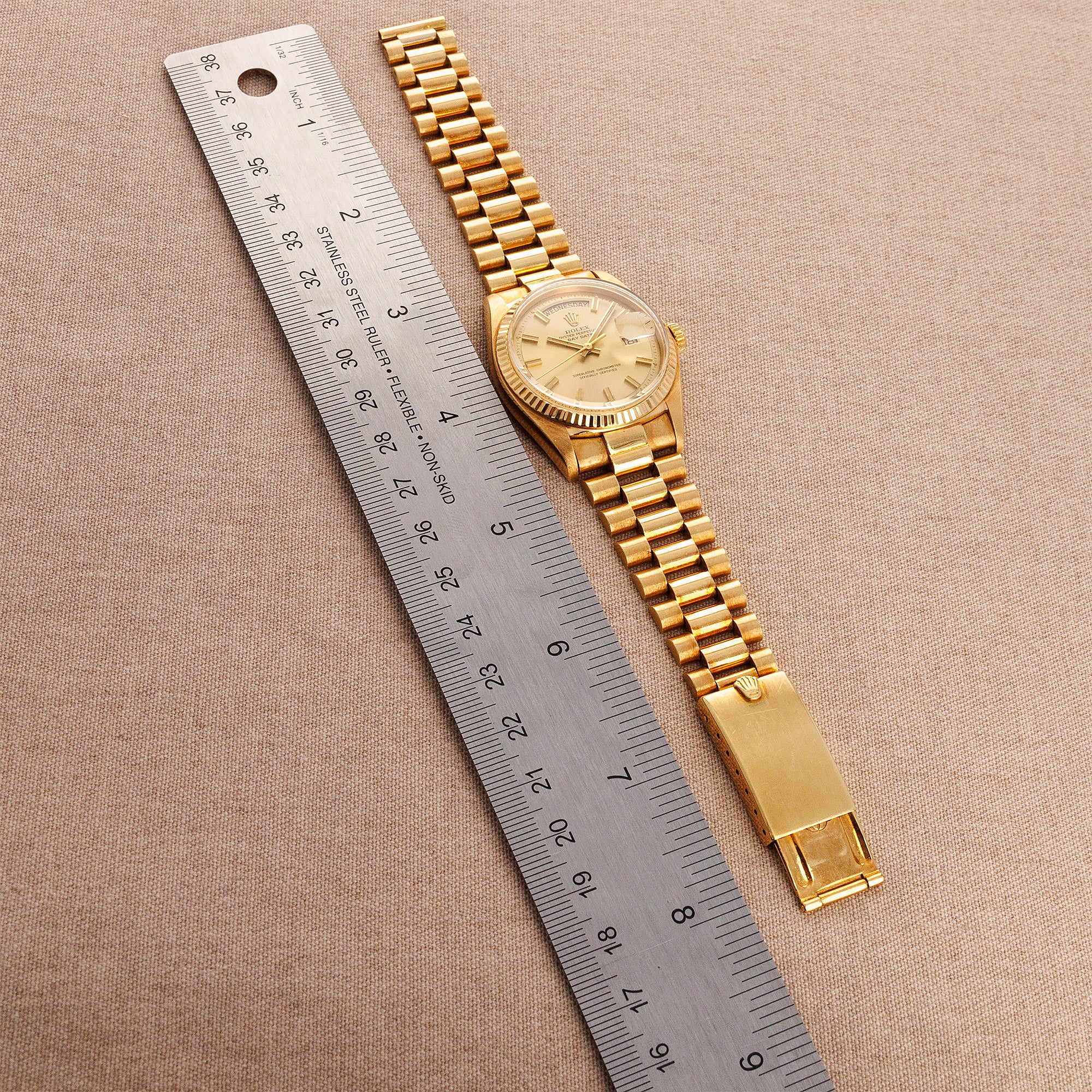 Rolex - Rolex Yellow Gold Vintage Day Date Ref. 1803 with Wide Boy Dial - The Keystone Watches