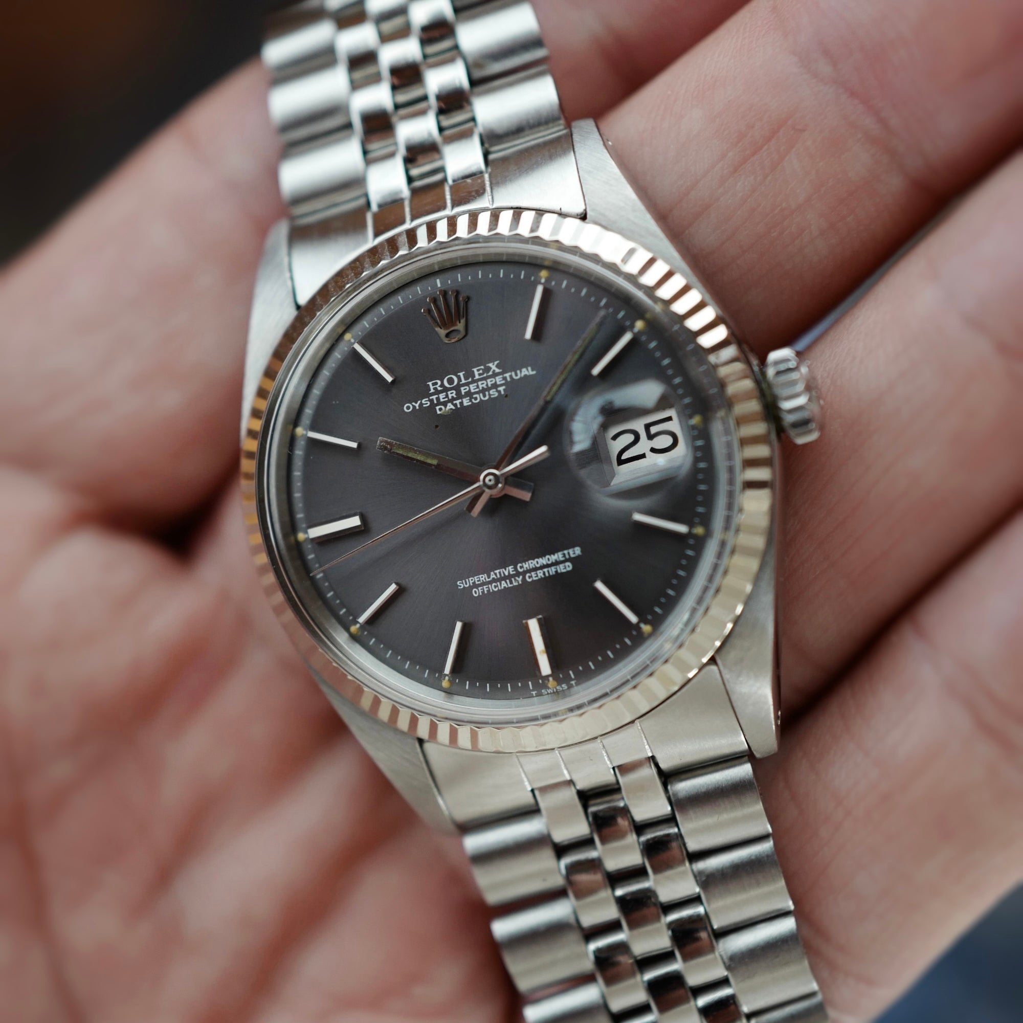 Rolex - Rolex Steel Datejust Ref. 1601 with Grey Dial (New Arrival) - The Keystone Watches