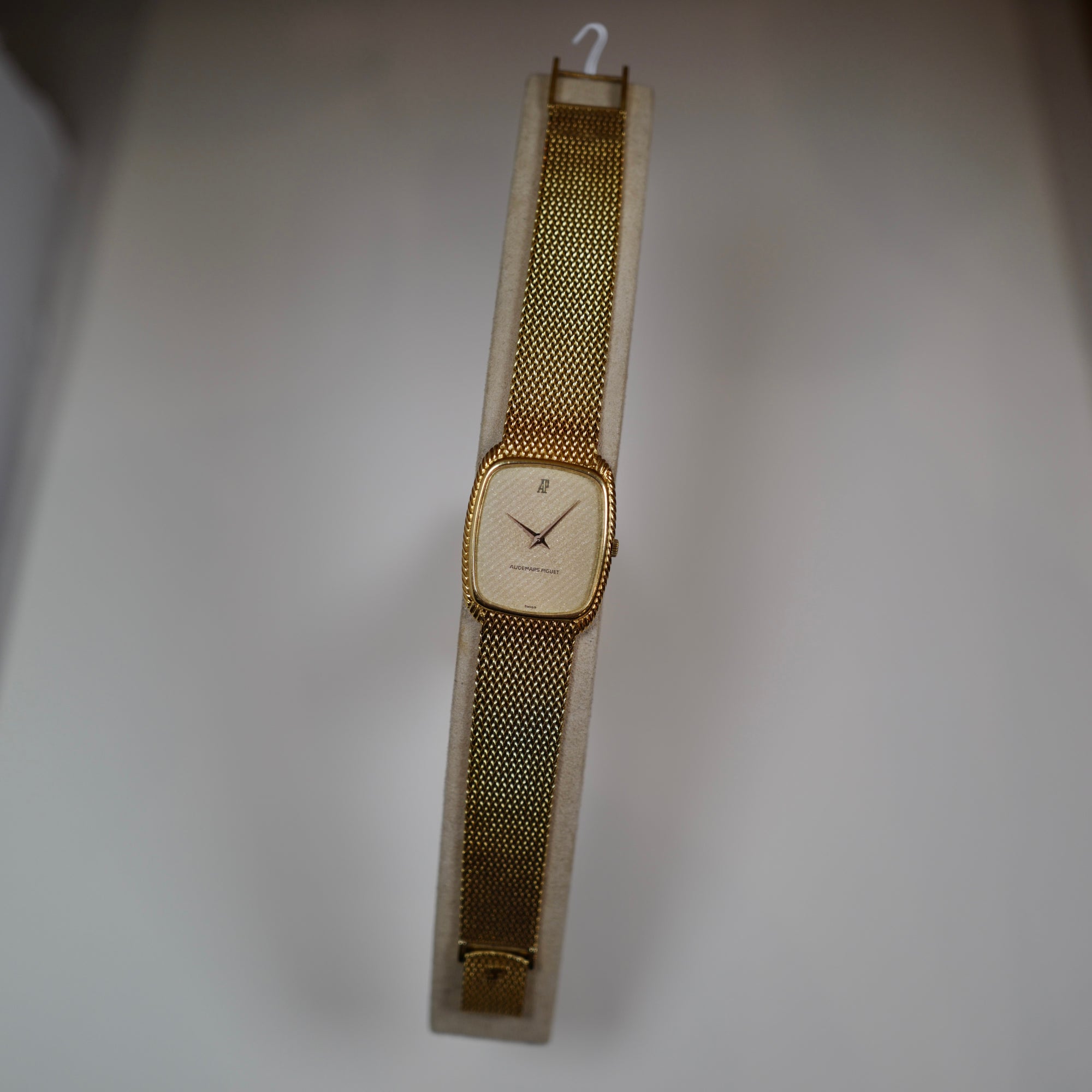 Audemars Piguet - Audemars Piguet Yellow Gold Bracelet Watch with Rare Striped Dial - The Keystone Watches