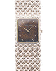 Audemars Piguet White Gold Beaded Bracelet Watch with Tropical Dial