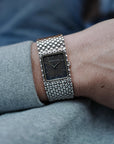 Audemars Piguet White Gold Beaded Bracelet Watch with Tropical Dial