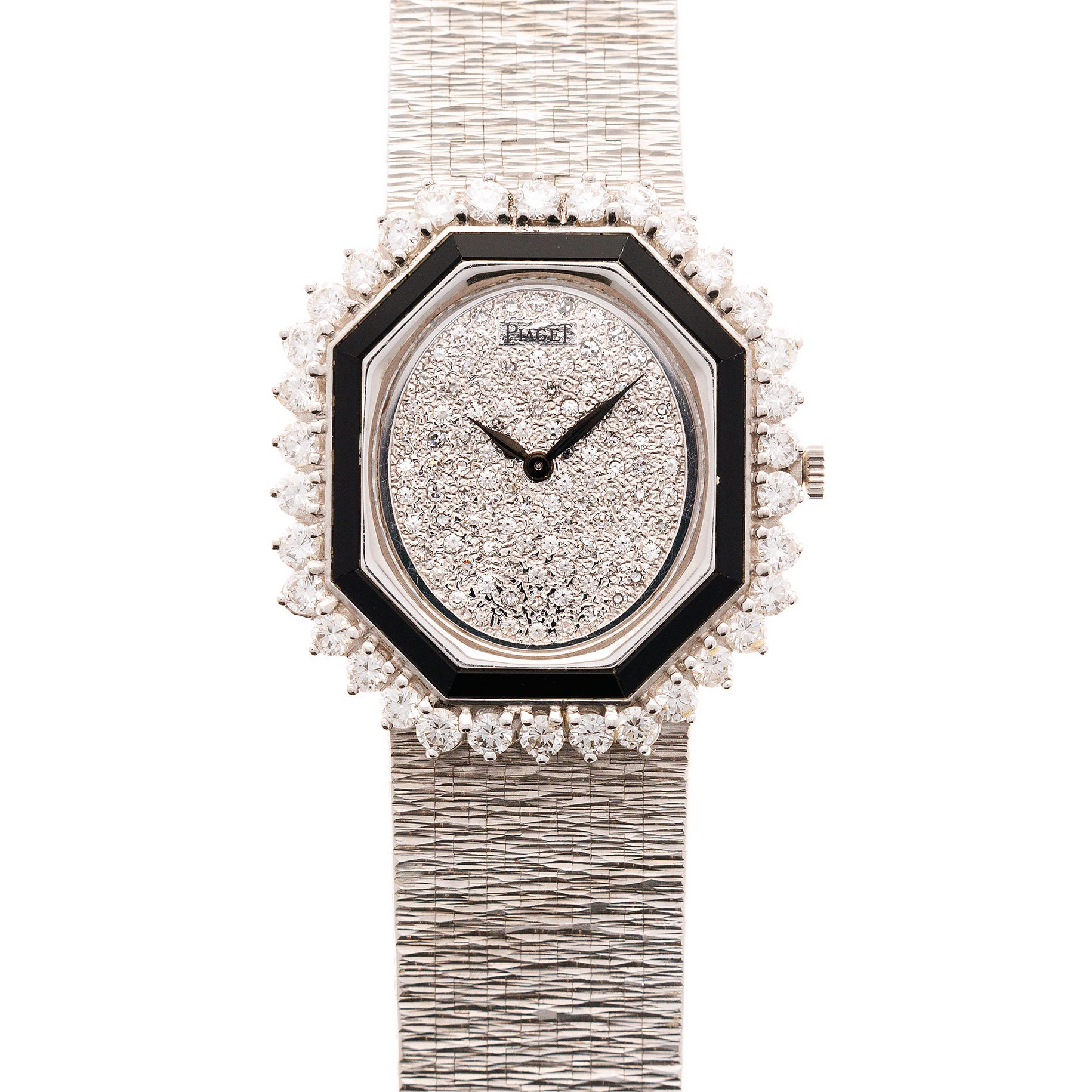 Piaget - Piaget White Gold Onyx and Diamond Watch Ref. 93419 (New Arrival) - The Keystone Watches