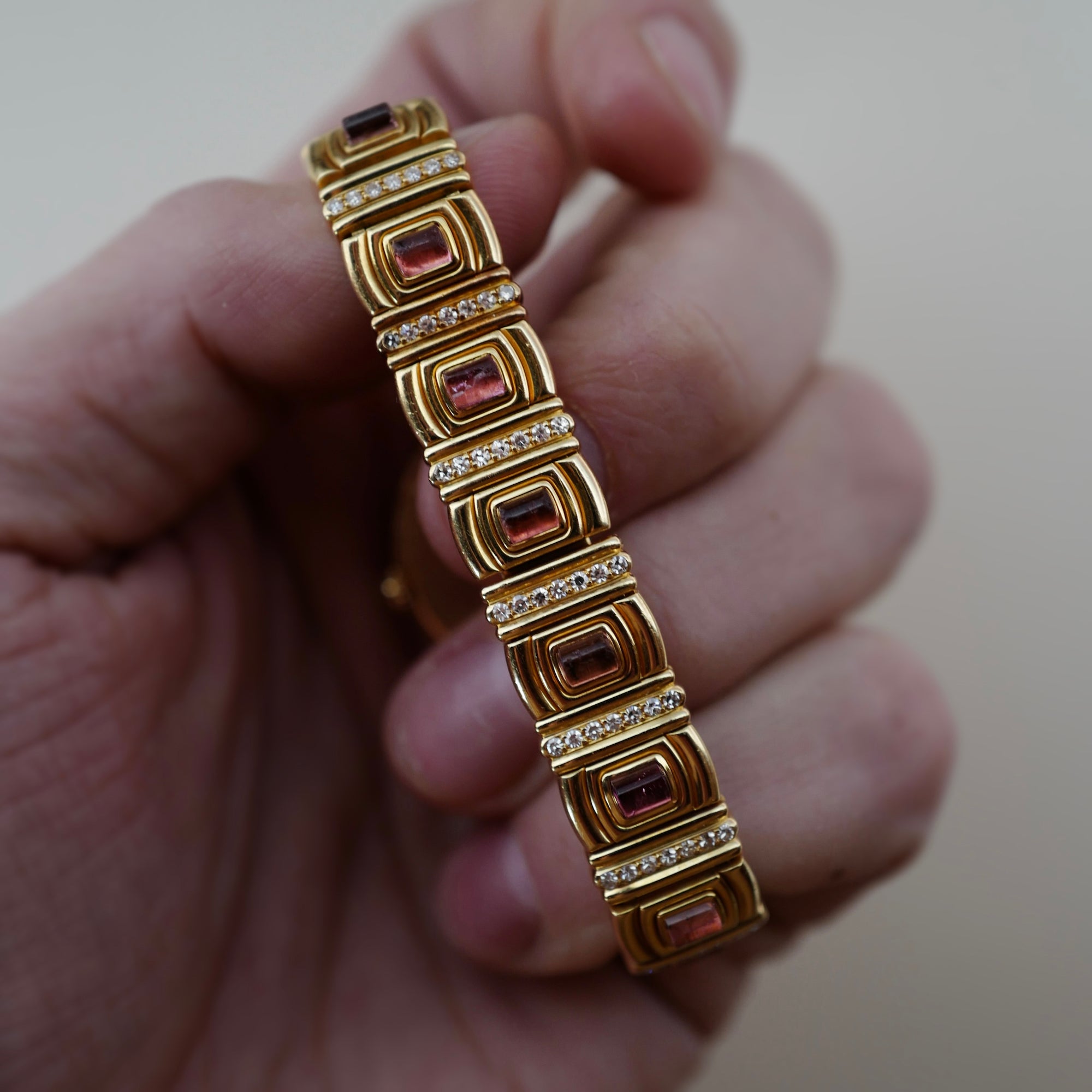 Cartier - Cartier Yellow Gold Diamond and Tourmaline Vintage Watch - The Keystone Watches