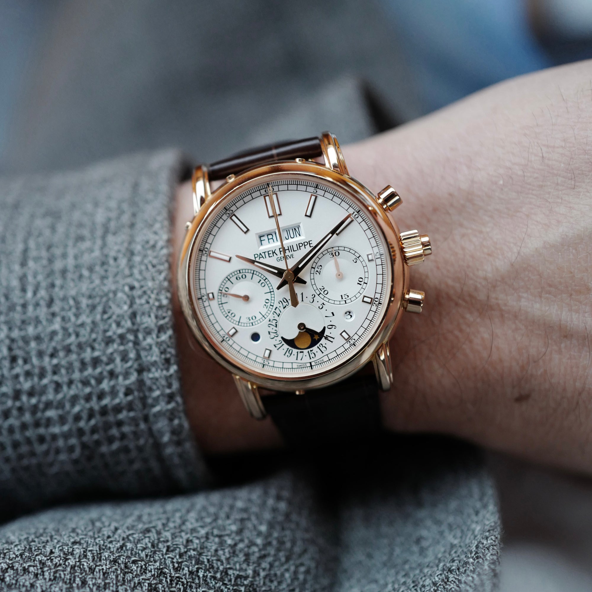 Patek Philippe - Patek Philippe Rose Gold Perpetual Calendar Split Seconds Chronograph Watch Ref. 5204 - The Keystone Watches