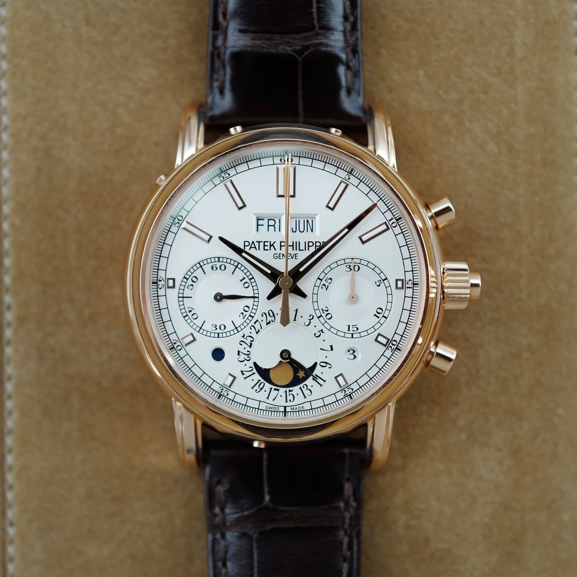 Patek Philippe - Patek Philippe Rose Gold Perpetual Calendar Split Seconds Chronograph Watch Ref. 5204 - The Keystone Watches