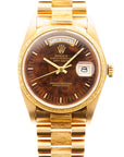 Rolex Yellow Gold Day Ref. 18078 with Burlwood Dial