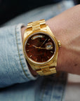 Rolex Yellow Gold Day Ref. 18078 with Burlwood Dial