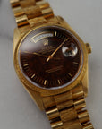 Rolex Yellow Gold Day Ref. 18078 with Burlwood Dial