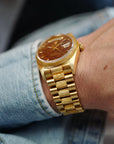 Rolex Yellow Gold Day Ref. 18078 with Burlwood Dial