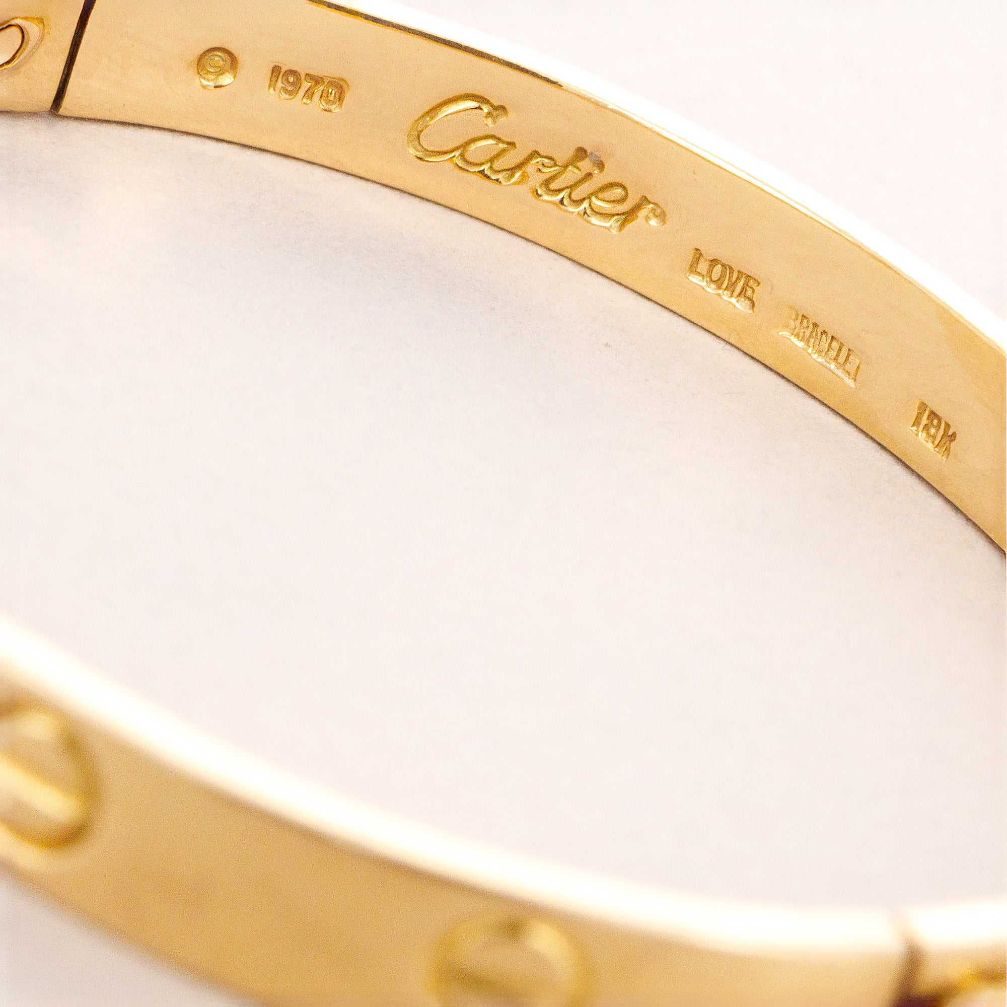 Cartier Vintage Love Bracelet by Aldo Cipullo Circa 1970 (Objet)