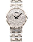 Piaget White Gold Diamond Watch Ref. 9066 with Pave Dial