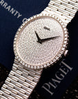 Piaget White Gold Diamond Watch Ref. 9066 with Pave Dial