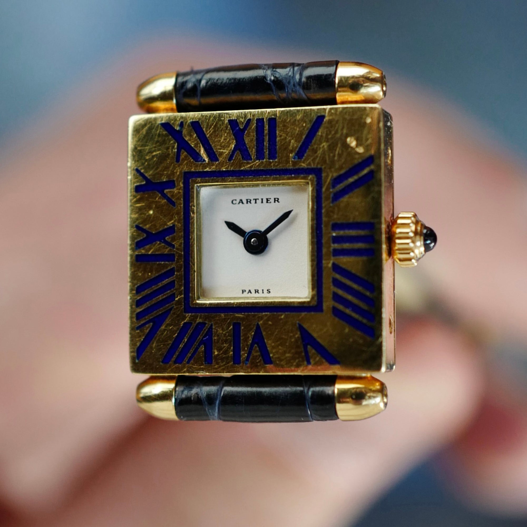 Cartier - Cartier Yellow Gold Mini Obus with Enamel - The Keystone Watches