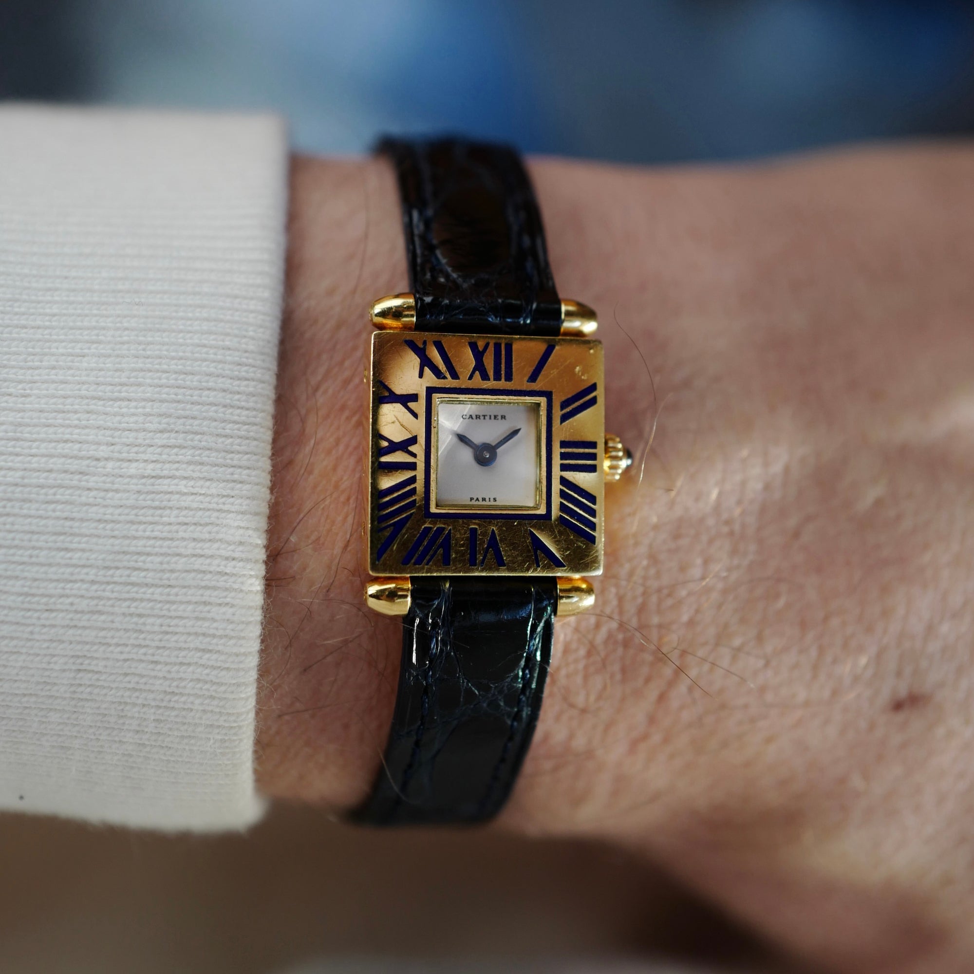 Cartier - Cartier Yellow Gold Mini Obus with Enamel - The Keystone Watches