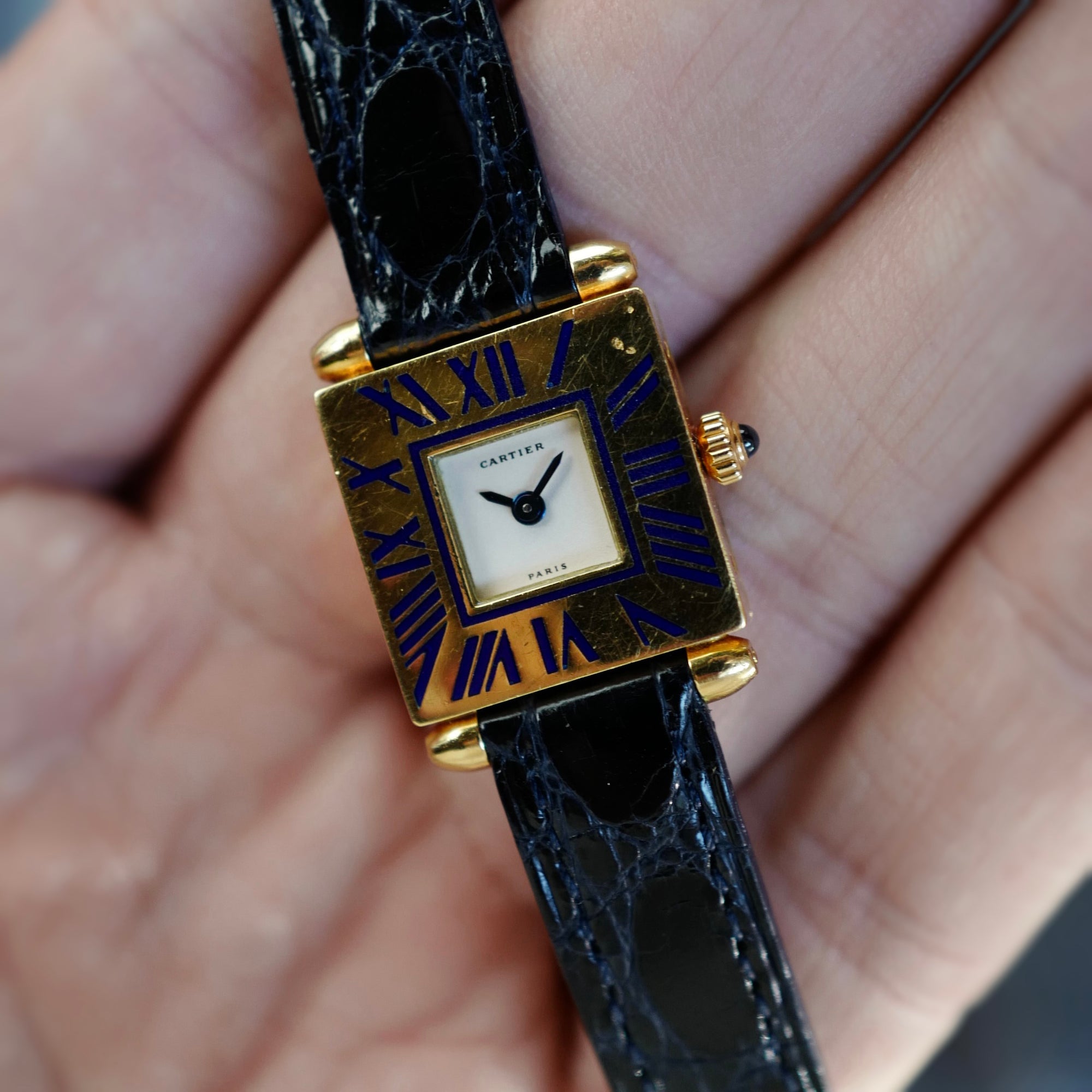 Cartier - Cartier Yellow Gold Mini Obus with Enamel - The Keystone Watches