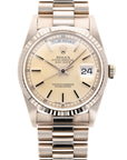 Rolex White Gold Day Date 18239 Lemon Dial with Original Paper