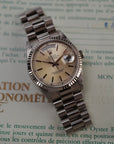 Rolex White Gold Day Date 18239 Lemon Dial with Original Paper