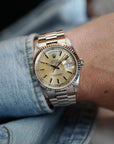 Rolex White Gold Day Date 18239 Lemon Dial with Original Paper