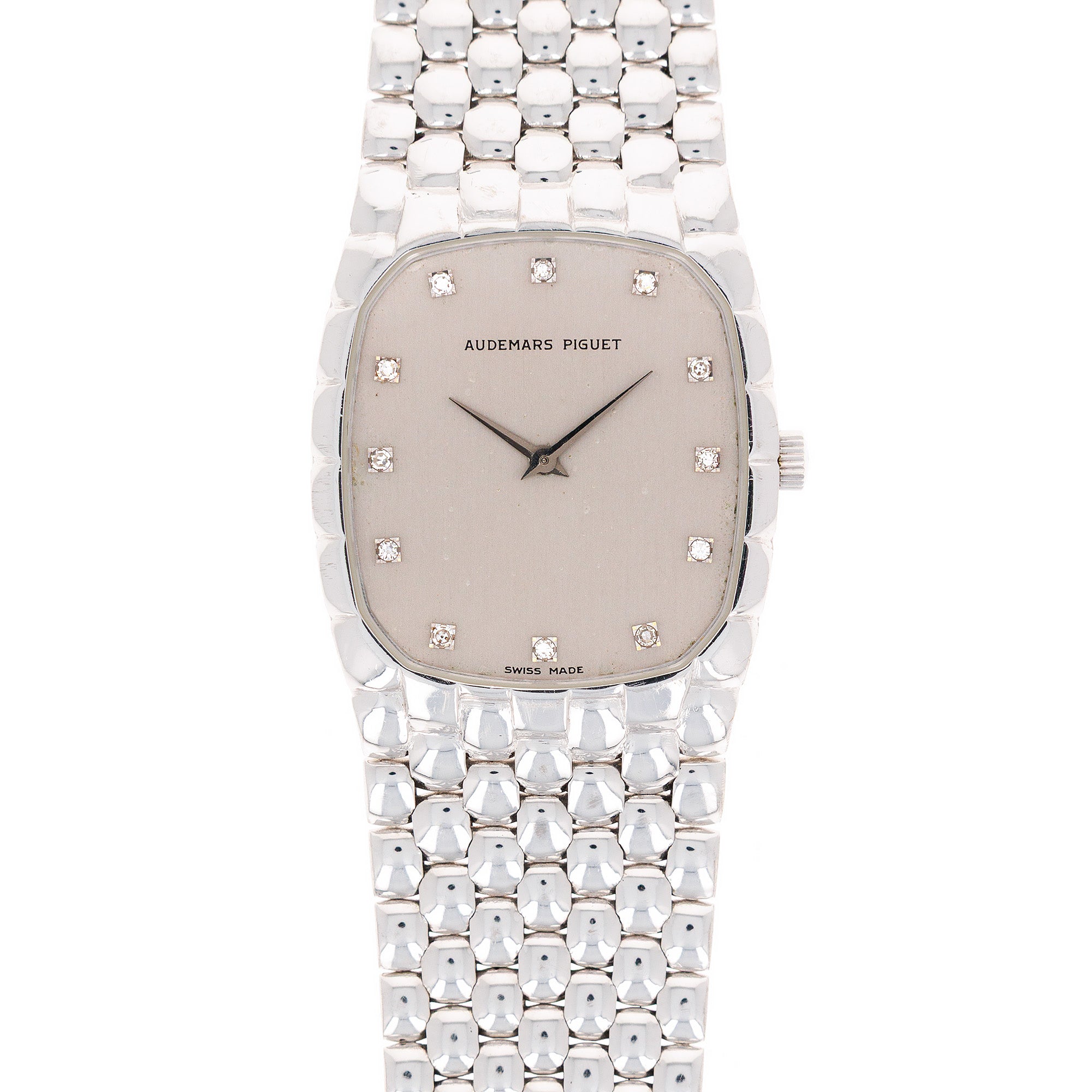 Audemars Piguet - Audemars Piguet White Gold Beaded Bracelet Watch - The Keystone Watches