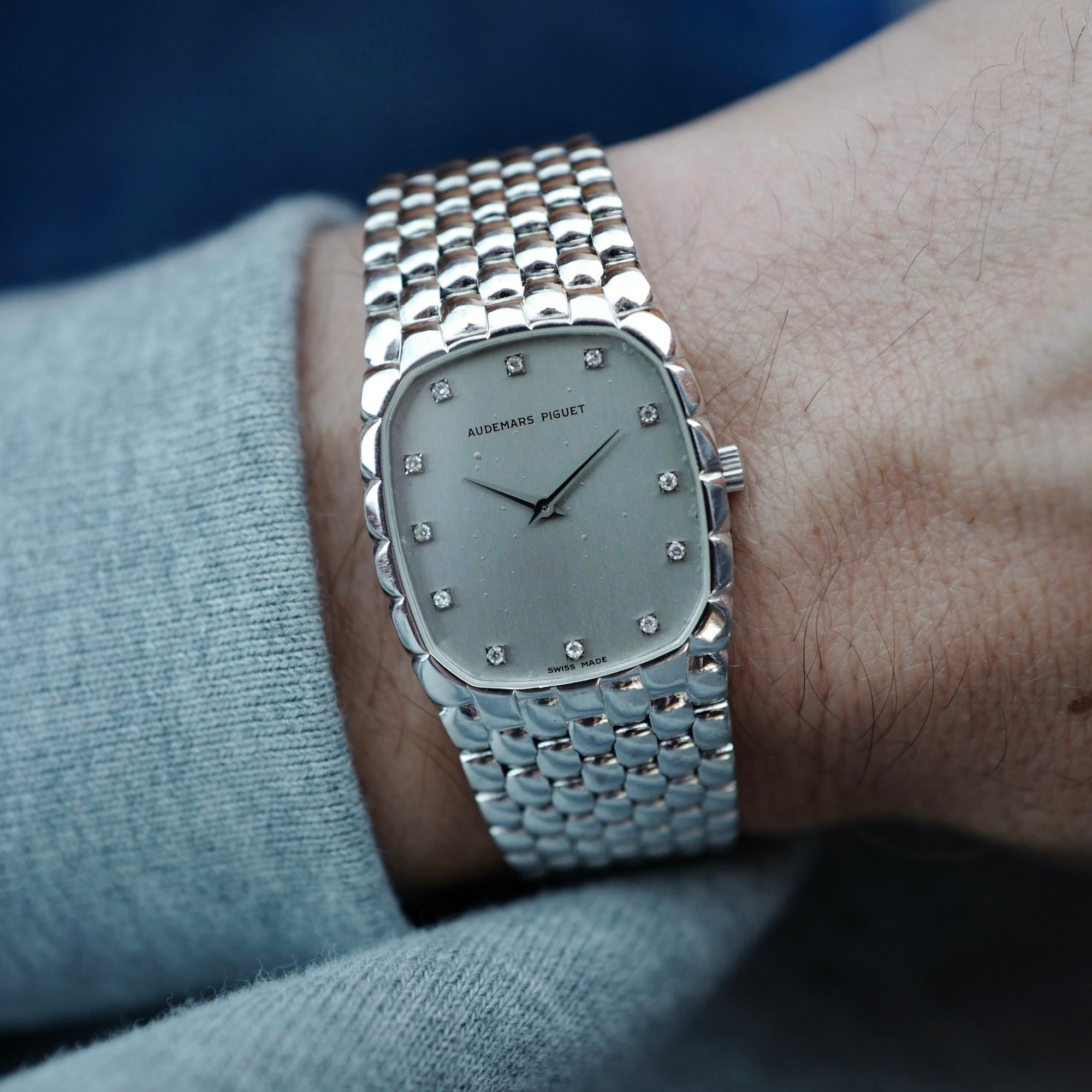 Audemars Piguet - Audemars Piguet White Gold Beaded Bracelet Watch - The Keystone Watches