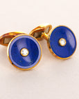 Piaget - Piaget Yellow Gold, Lapis Lazuli and Diamond Cufflinks (Objet) - The Keystone Watches