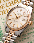 Rolex Rose Gold and Steel Vintage Datejust Ref. 1601 with Original Paper