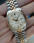 Rolex Rose Gold and Steel Vintage Datejust Ref. 1601 with Original Paper