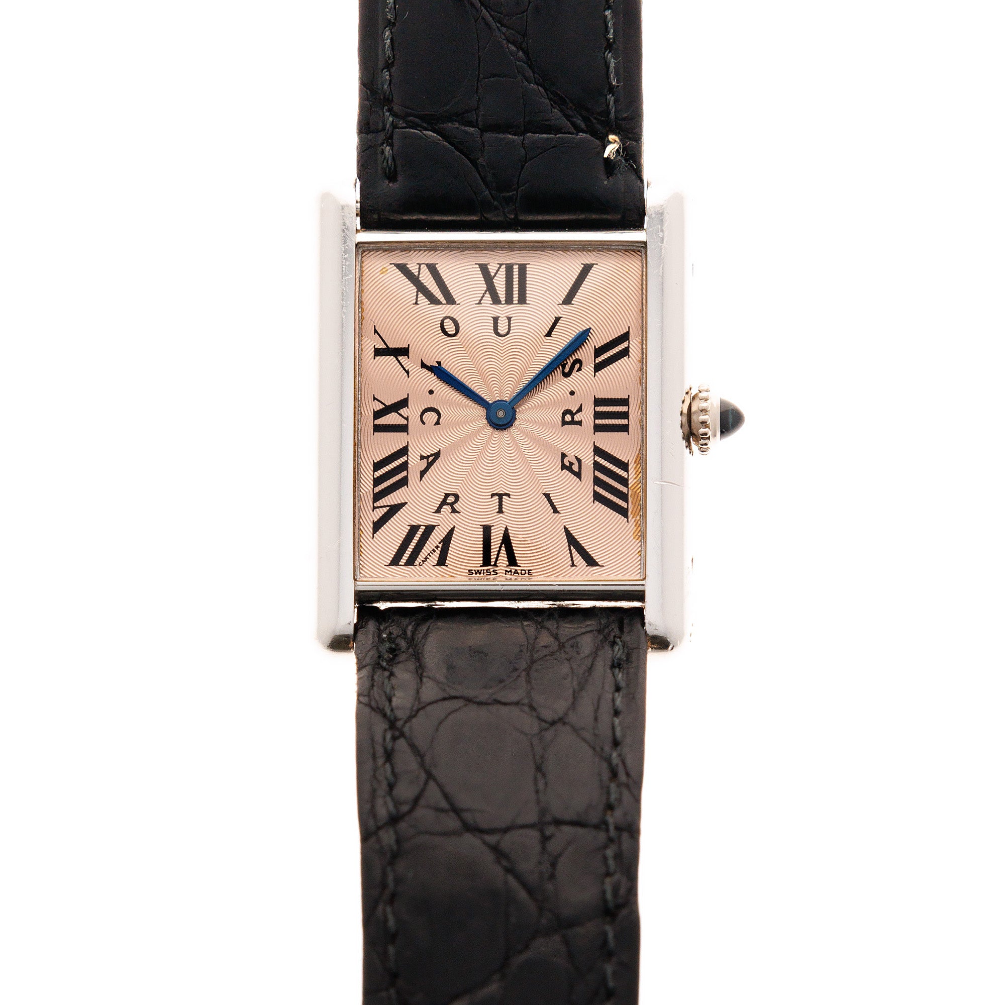 Cartier Platinum Tank Salmon Dial Ref. 16011 (New Arrival)
