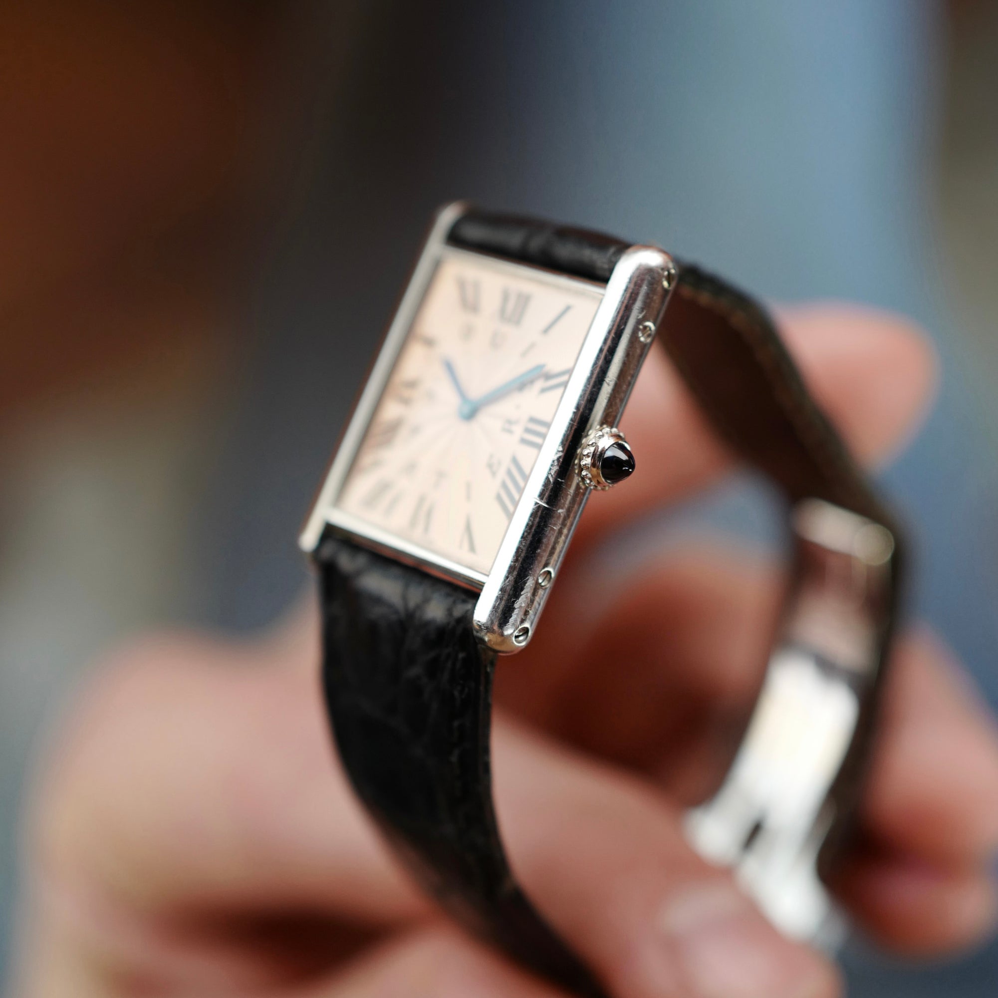 Cartier Platinum Tank Salmon Dial Ref. 16011 (New Arrival)