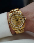 Rolex - Rolex Yellow Gold Day-Date Ref. 18148 with Sapphire and Diamond String Dial and Bezel (New Arrival) - The Keystone Watches