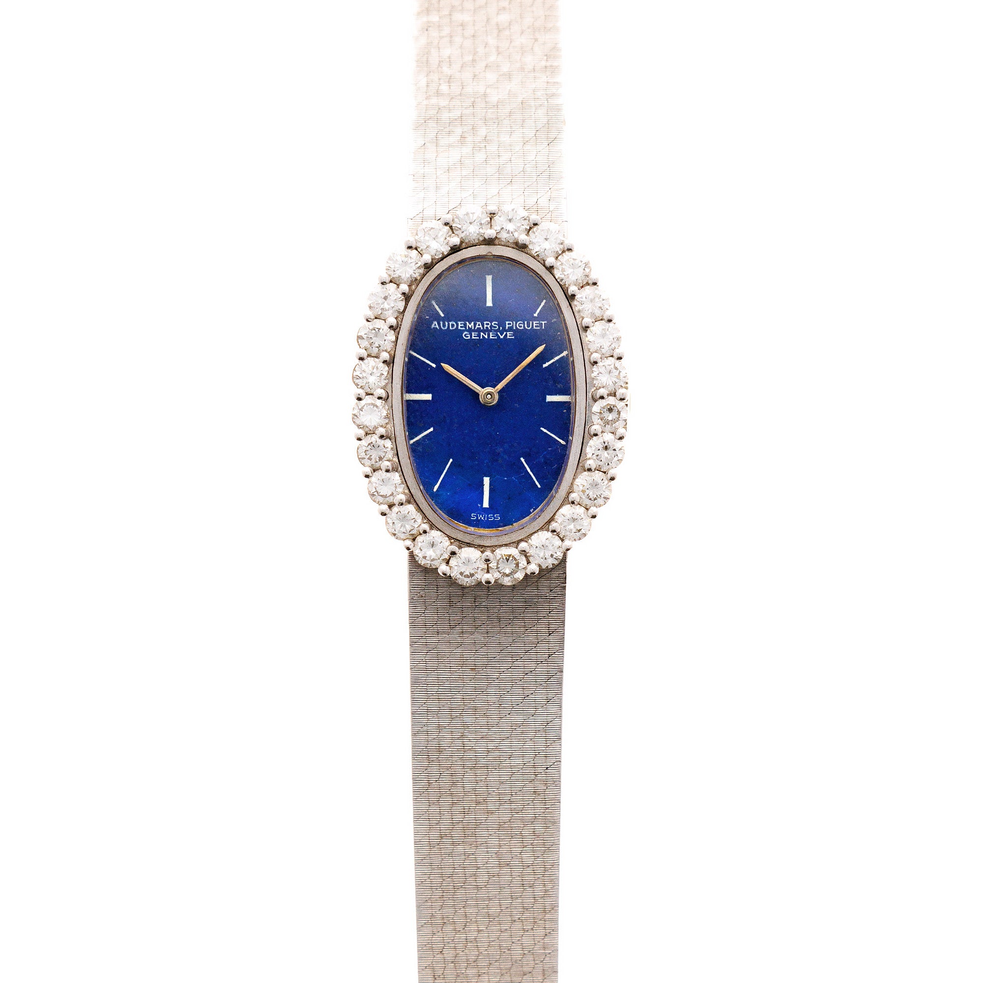 Audemars Piguet - Audemars Piguet White Gold Lapis Lazuli and Diamond Watch (New Arrival) - The Keystone Watches