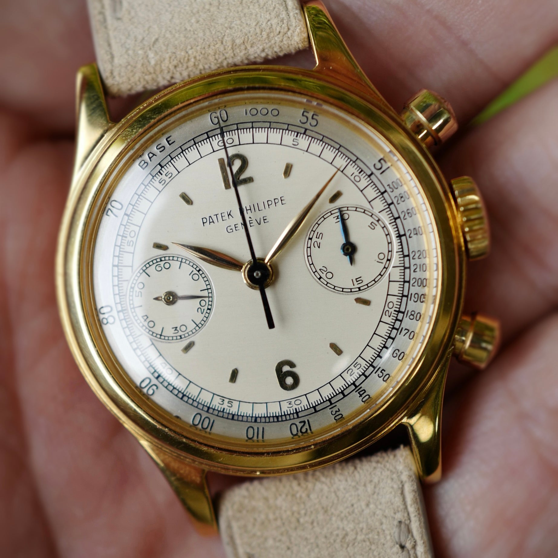 Patek Philippe Yellow Gold Chronograph Two-Tone Dial Watch Ref. 1463