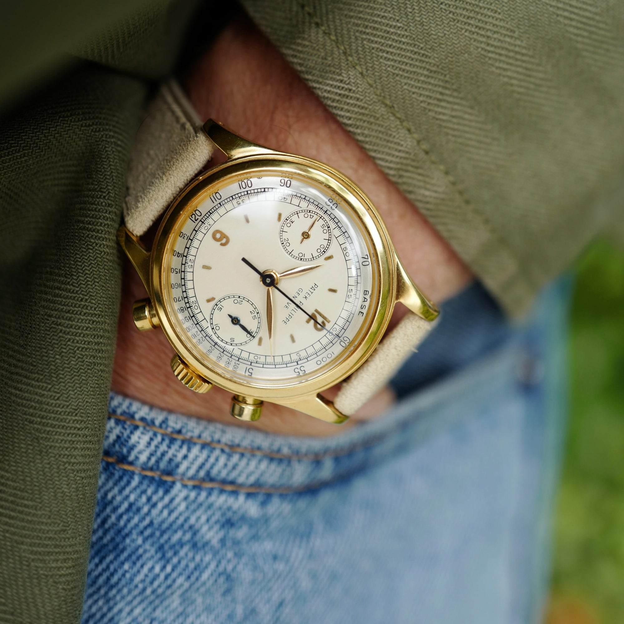 Patek Philippe Yellow Gold Chronograph Two-Tone Dial Watch Ref. 1463