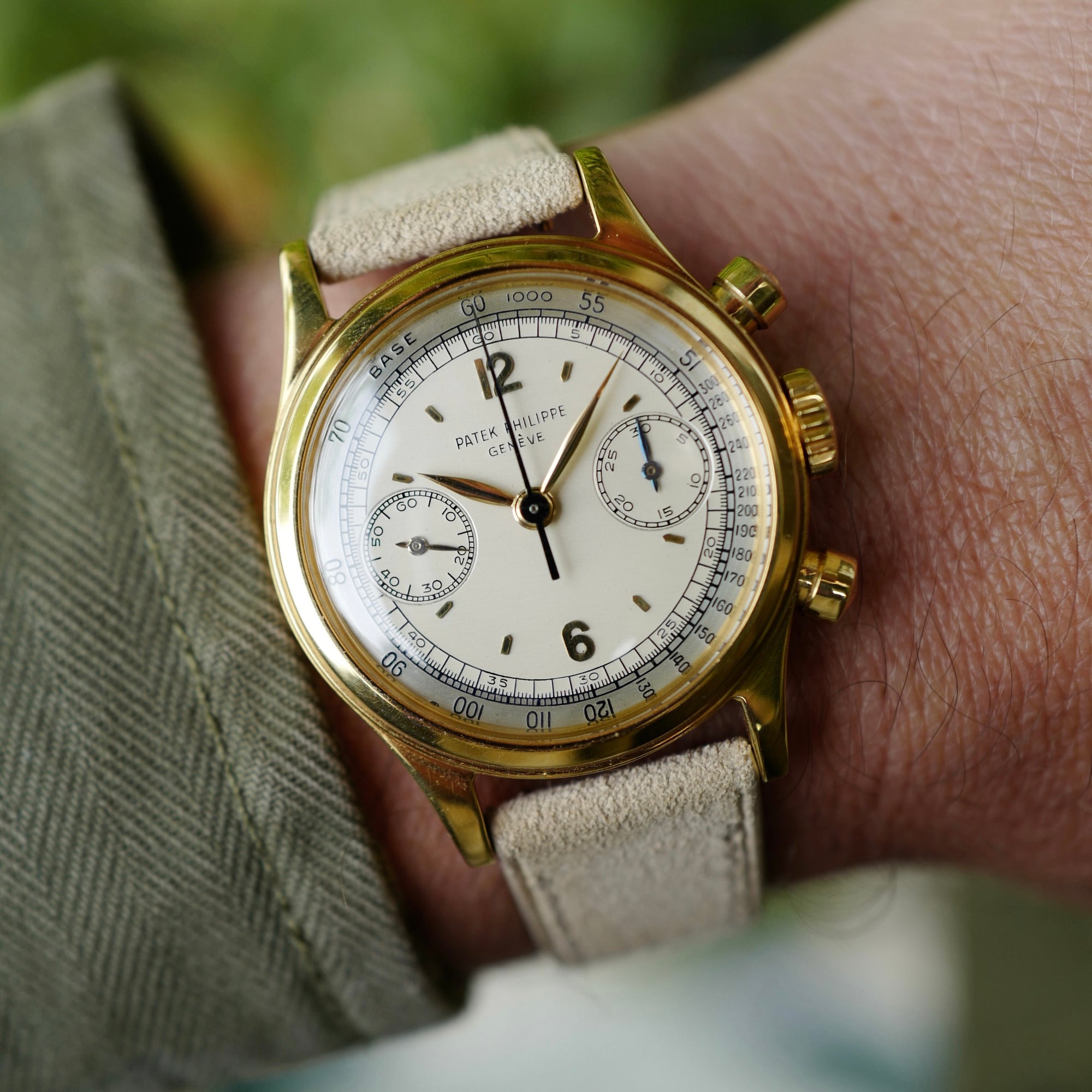 Patek Philippe Yellow Gold Chronograph Two-Tone Dial Watch Ref. 1463