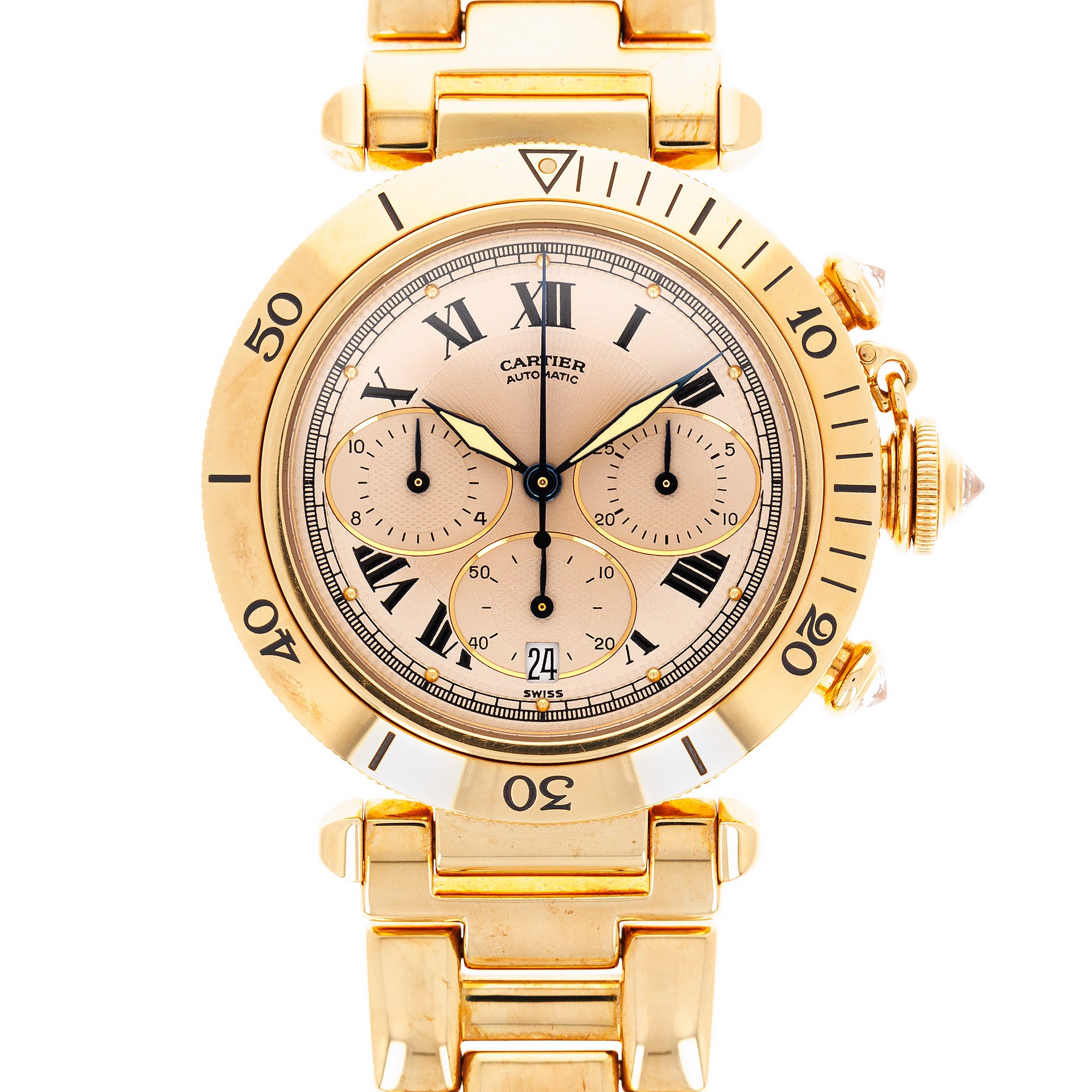 Cartier - Cartier Yellow Gold Pasha de Cartier Prongeur Ref. 2111 - The Keystone Watches