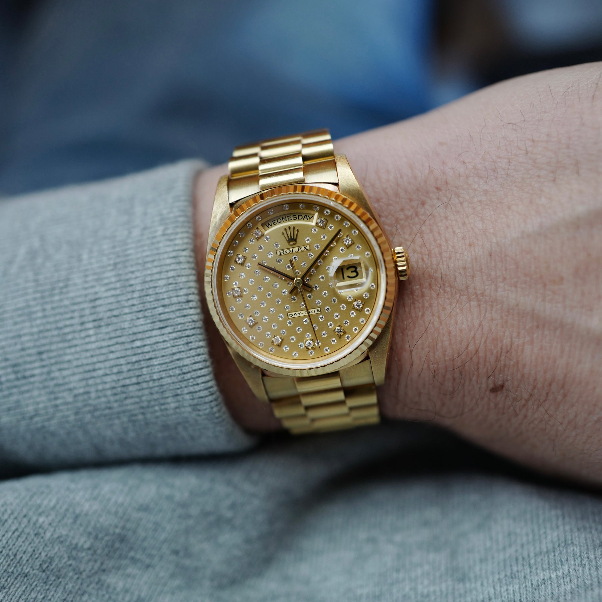 Rolex - Rolex Yellow Gold Day Date Ref. 18238 with Diamond Pleidas Dial - The Keystone Watches