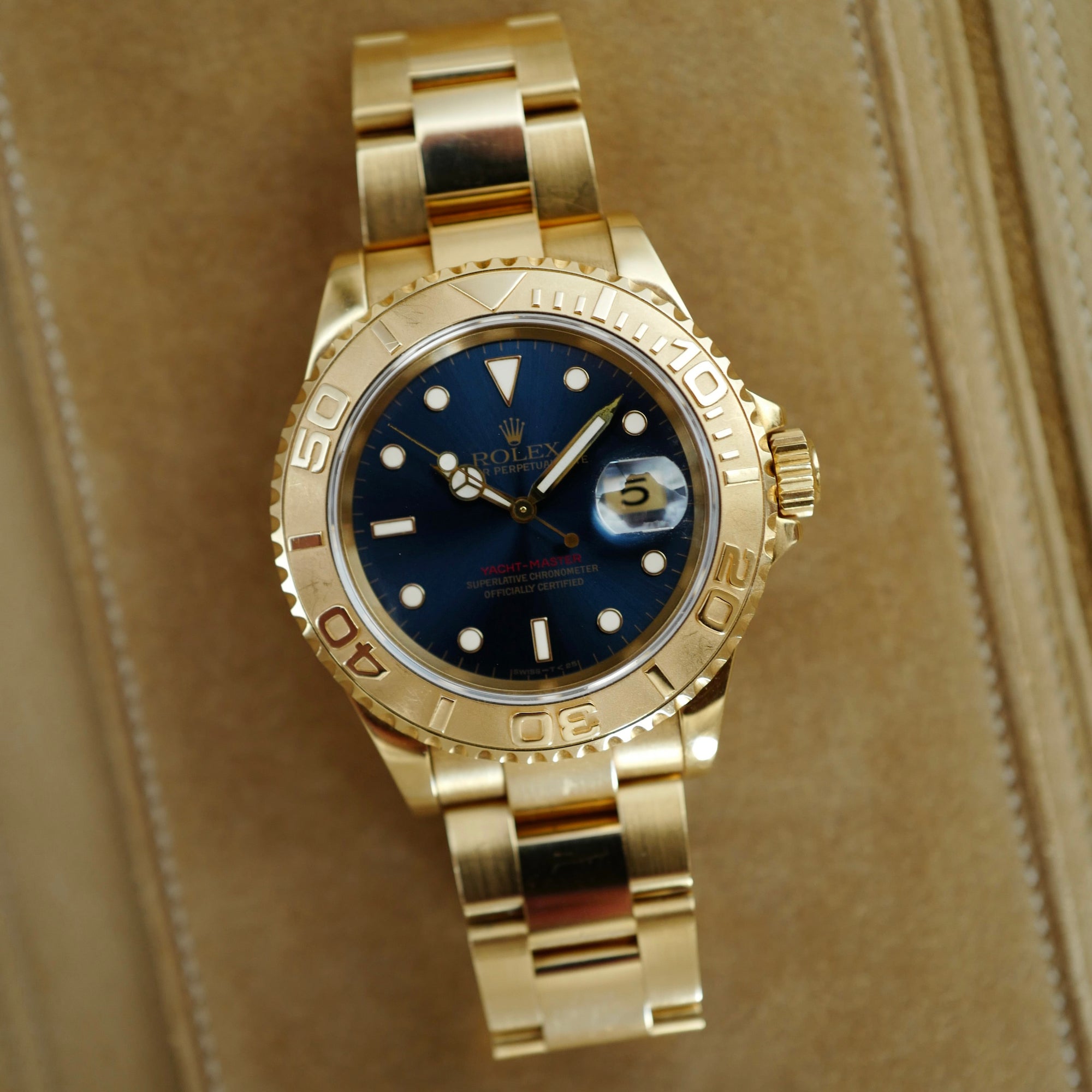 Rolex - Rolex Yellow Gold Yachtmaster Ref. 16628 with Blue Dial (New Arrival) - The Keystone Watches