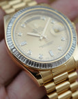 Rolex - Rolex Yellow Gold Day-Date Ref. 218398R with Baguette Diamonds (New Arrivals) - The Keystone Watches