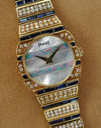 Piaget Yellow Gold Polo Ref. 861 with Mother of Pearl & Opal dial and Sapphire and Diamond Bracelet