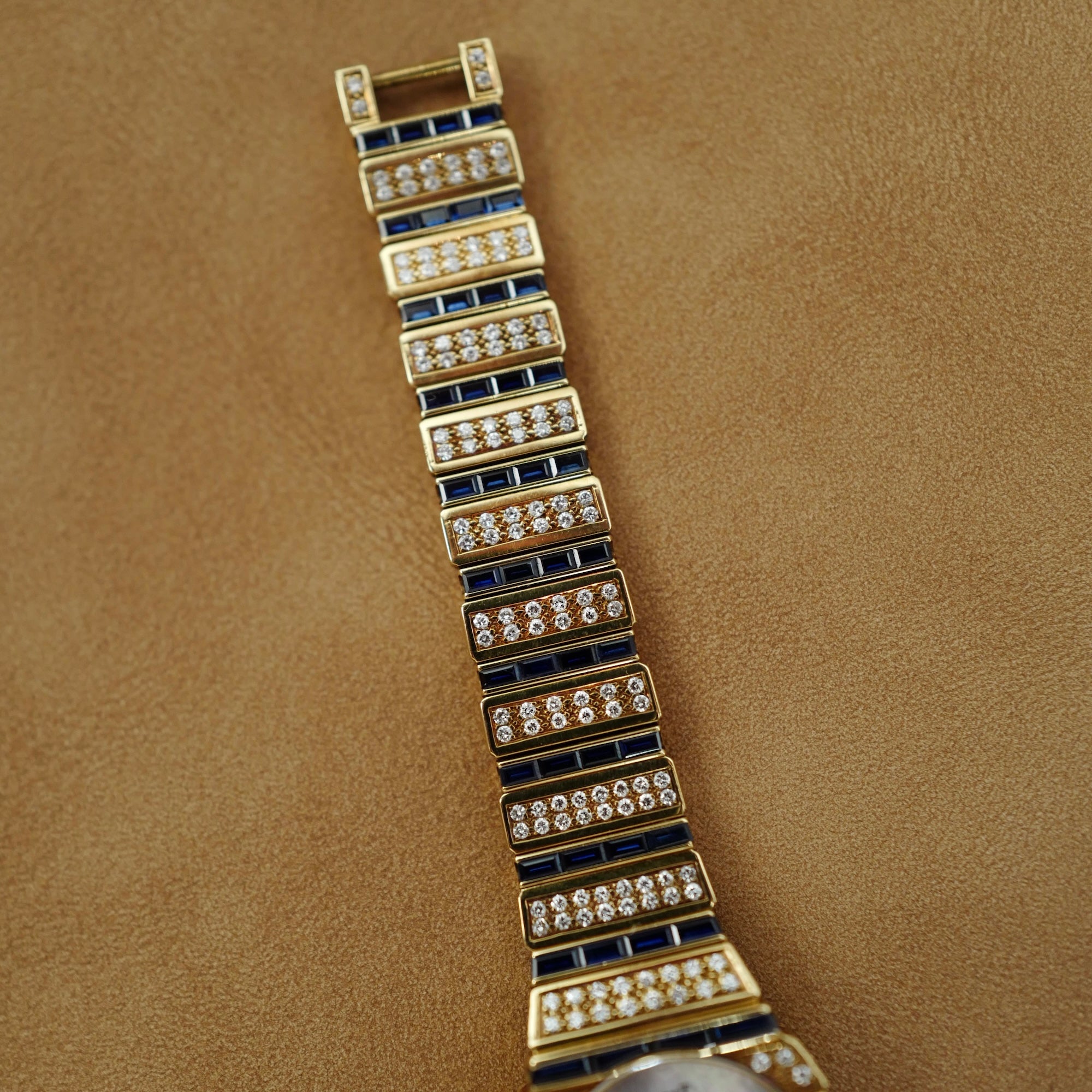 Piaget Yellow Gold Polo Ref. 861 with Mother of Pearl &amp; Opal dial and Sapphire and Diamond Bracelet