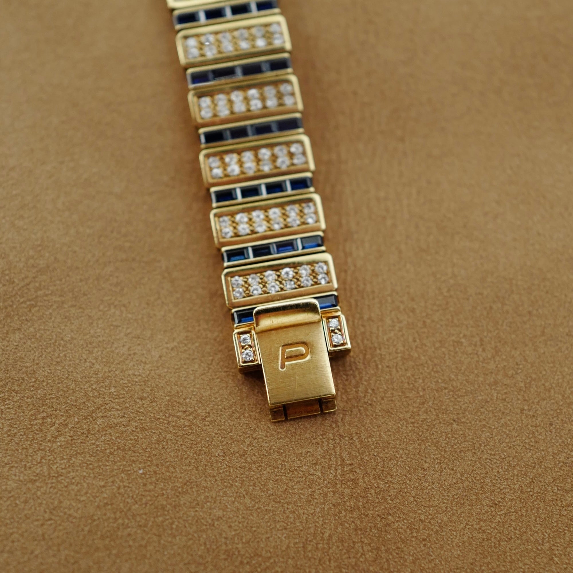 Piaget Yellow Gold Polo Ref. 861 with Mother of Pearl &amp; Opal dial and Sapphire and Diamond Bracelet