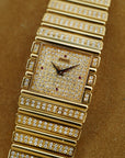 Piaget Yellow Gold Polo Ref. 9131 with Pave Diamond and Ruby Dial (New Arrival)