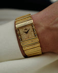 Piaget Yellow Gold Polo Ref. 9131 with Pave Diamond and Ruby Dial (New Arrival)