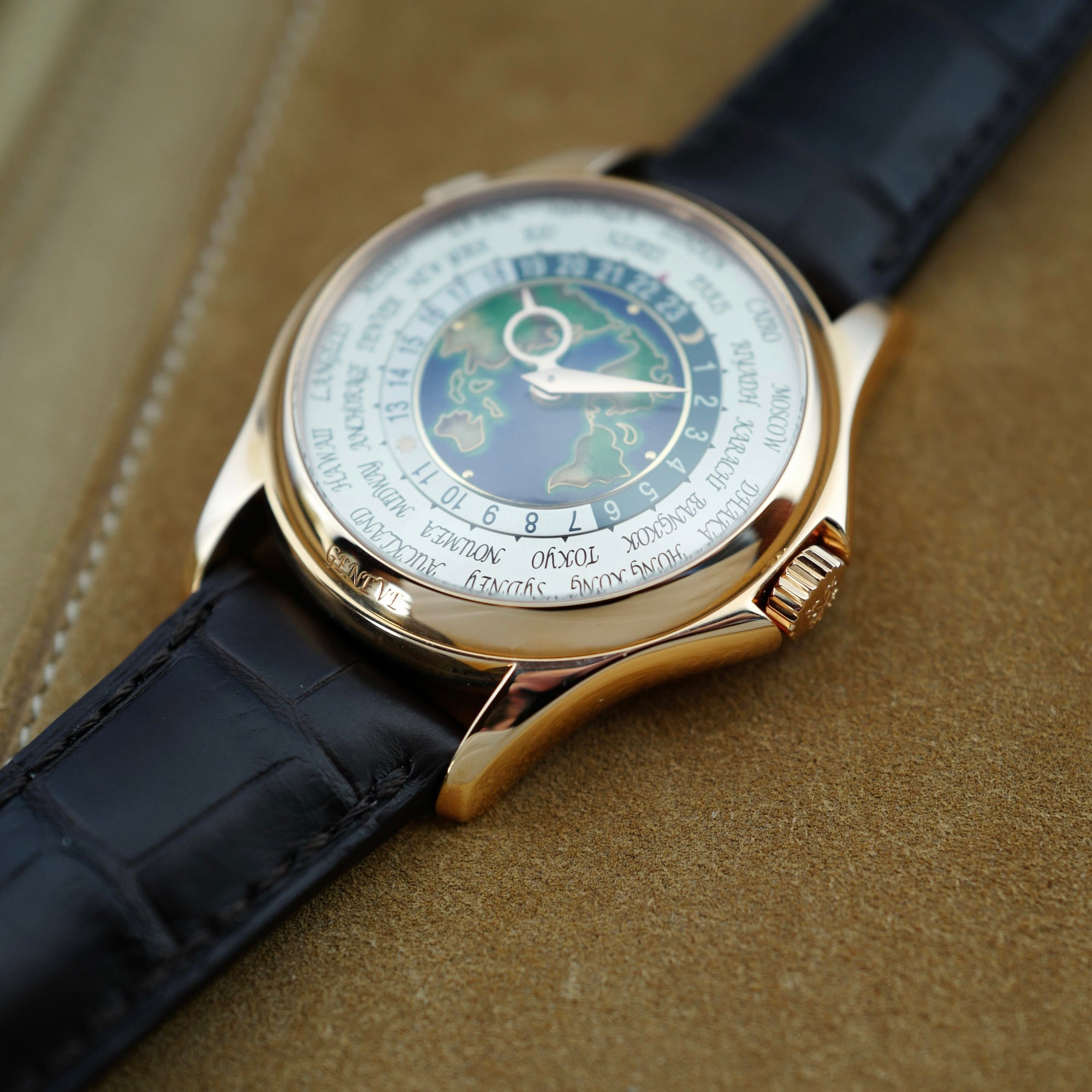 Patek Philippe - Patek Philippe Rose Gold World Time Cloisonne Watch Ref. 5131 (New Arrival) - The Keystone Watches