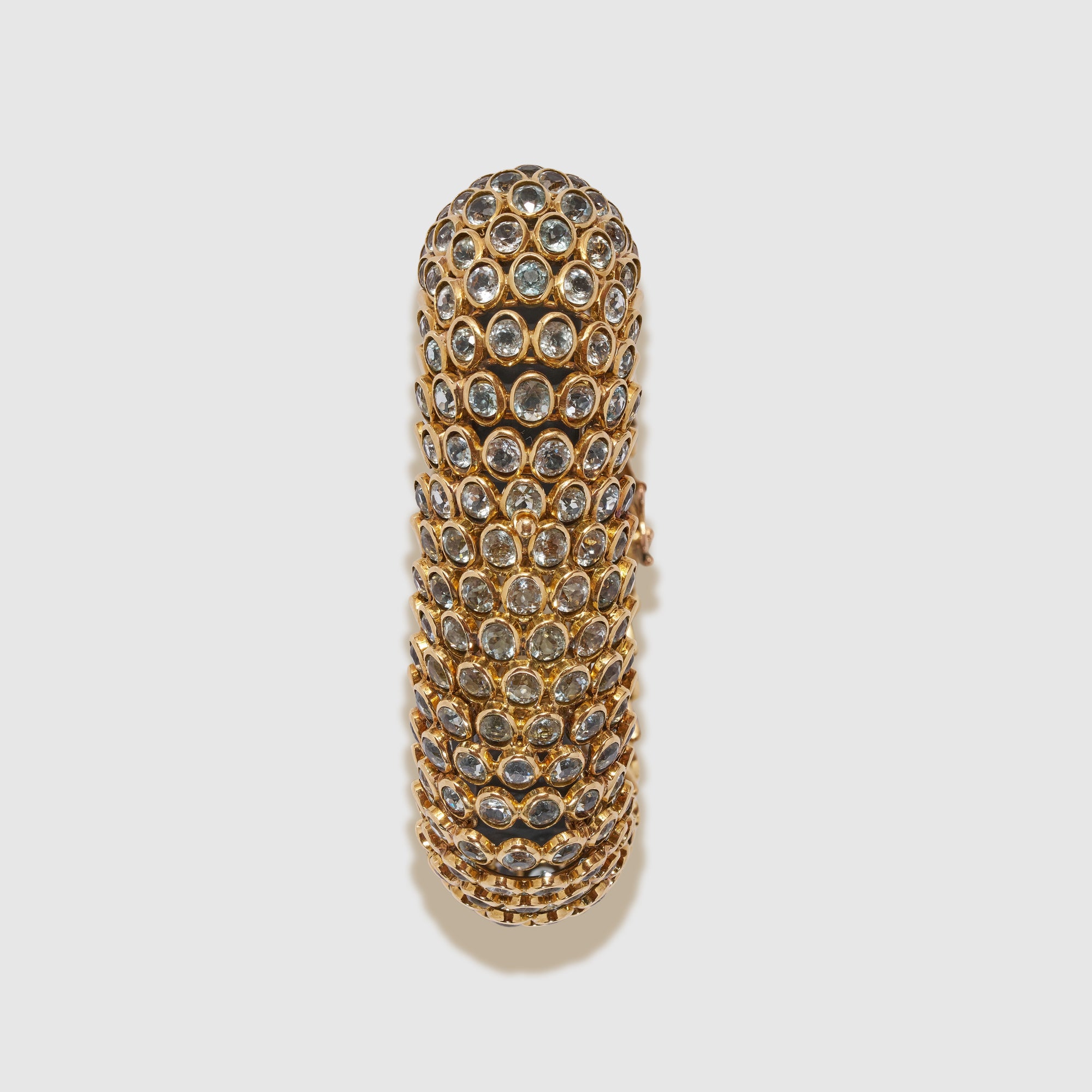 Rene Boivin Yellow Gold Aquamarine Bracelet Watch, Circa 1950