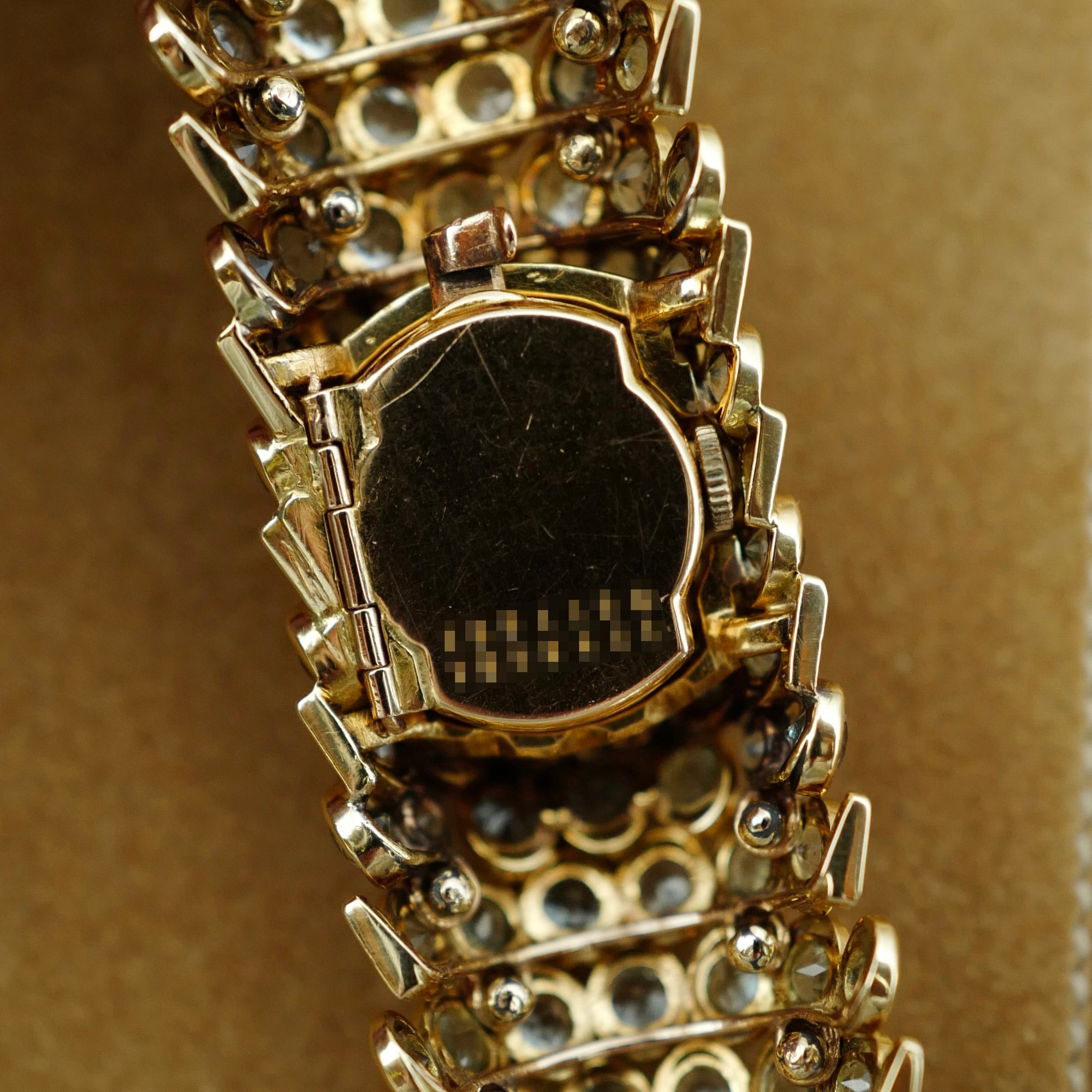 Rene Boivin Yellow Gold Aquamarine Bracelet Watch by Juliette Moutard, Circa 1950