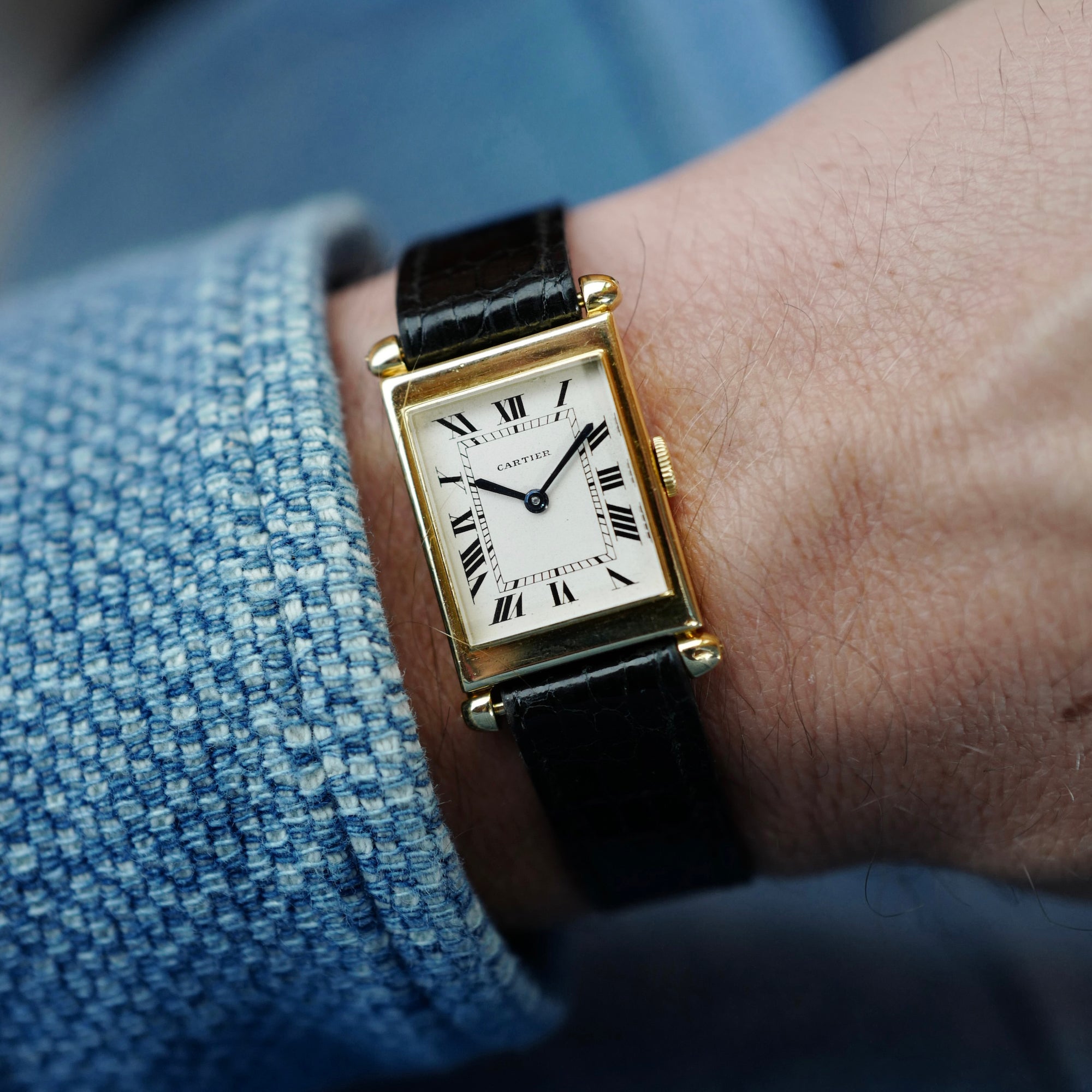 Cartier - Cartier Yellow Gold Tank Obus, European Watch &amp; Clock, Late 1940s - The Keystone Watches