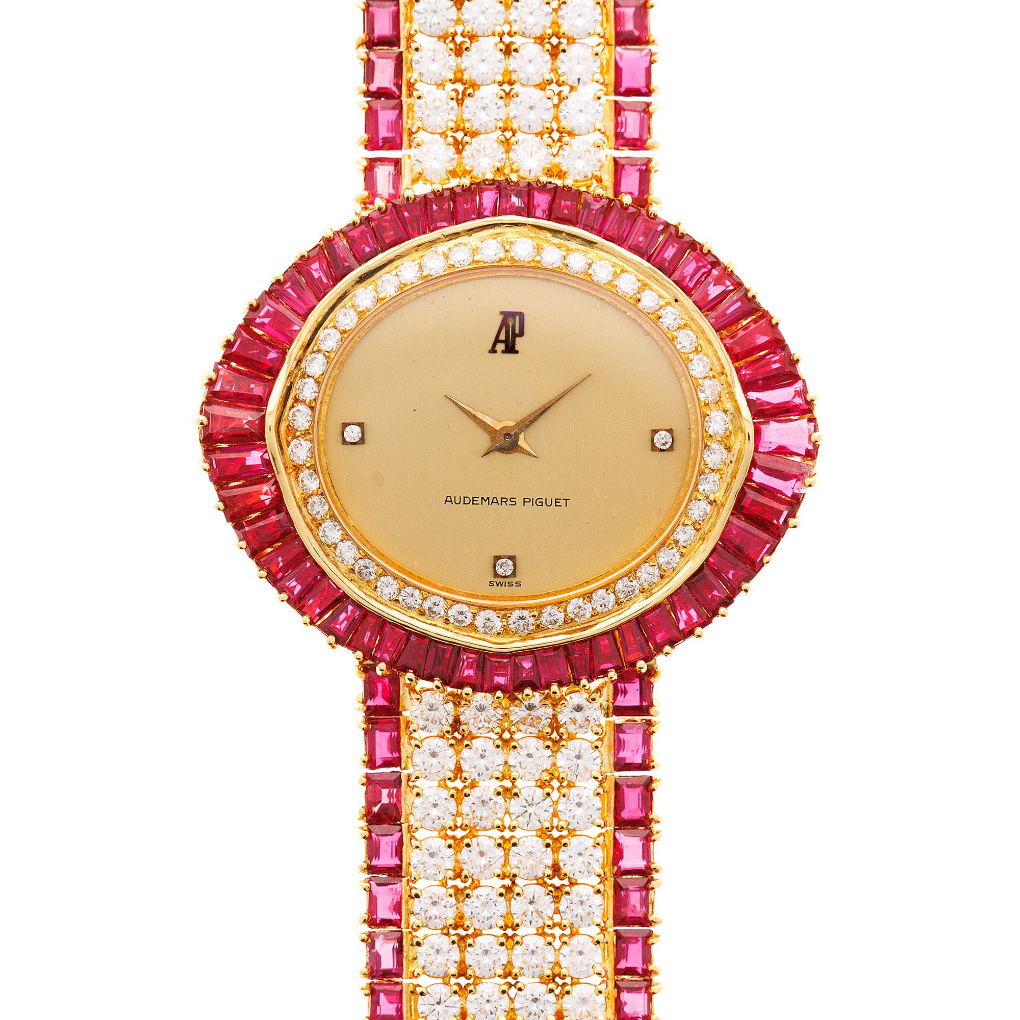 Audemars Piguet Yellow Gold Ruby &amp; Diamond Watch